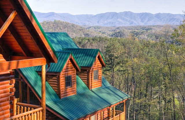 Cabins line up for a Smoky Mountain View