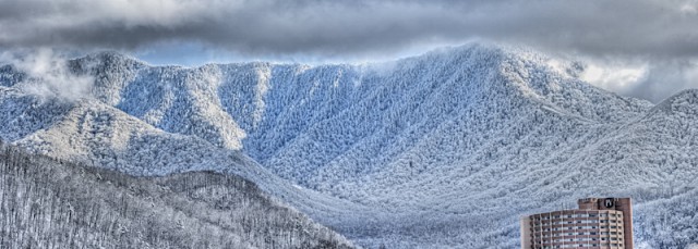 Mt. LeConte Looms over Gatlinburg © William Britten use with permission only