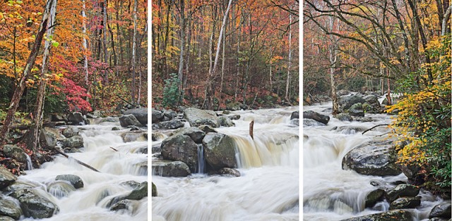 Smoky Mountains photos in a Triptych