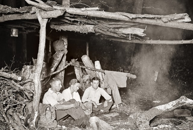 Dutch Roth and Harvey Broome camp in 1931
